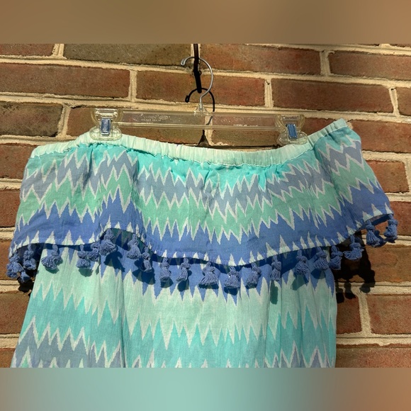 Sail to Sable STS Off Shoulder Tassel Dress Medium - Picture 3 of 8